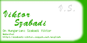 viktor szabadi business card